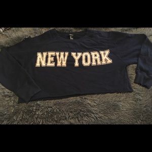 Forever 21 New York Crop Top Sweater